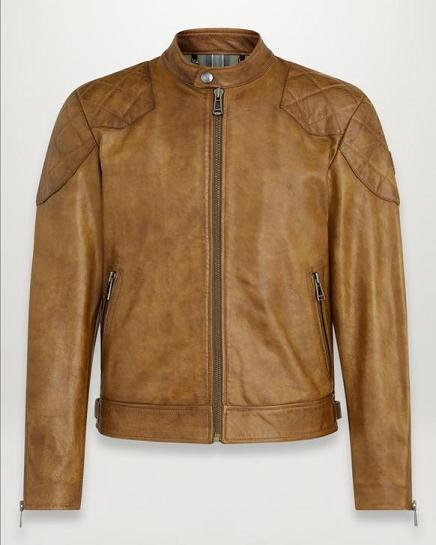 Veste Cuir Belstaff Homme Outlaw Doré France IK1830952